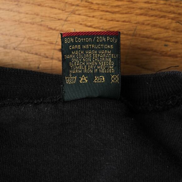 Vintage 90s Cross Creek Wolf Sweatshirt USA Boothbay Maine Black Size L Outdoors - Picture 8 of 8